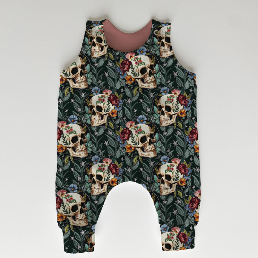 Embroidery Skulls Fabric