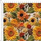 Sunflowers Embroidery Fabric