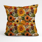 Sunflowers Embroidery Fabric