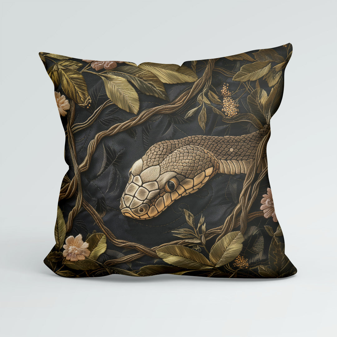 CUSHION Panel Embroidery Snake CP-187