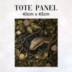 TOTE Fabric Bag Panel Embroidery Snake TP-259