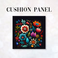 CUSHION Fabric Panel Enchanted Flowers Navy