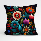 CUSHION Fabric Panel Enchanted Flowers Navy