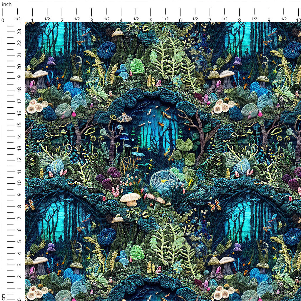 Enchanted Forest Embroidery Fabric