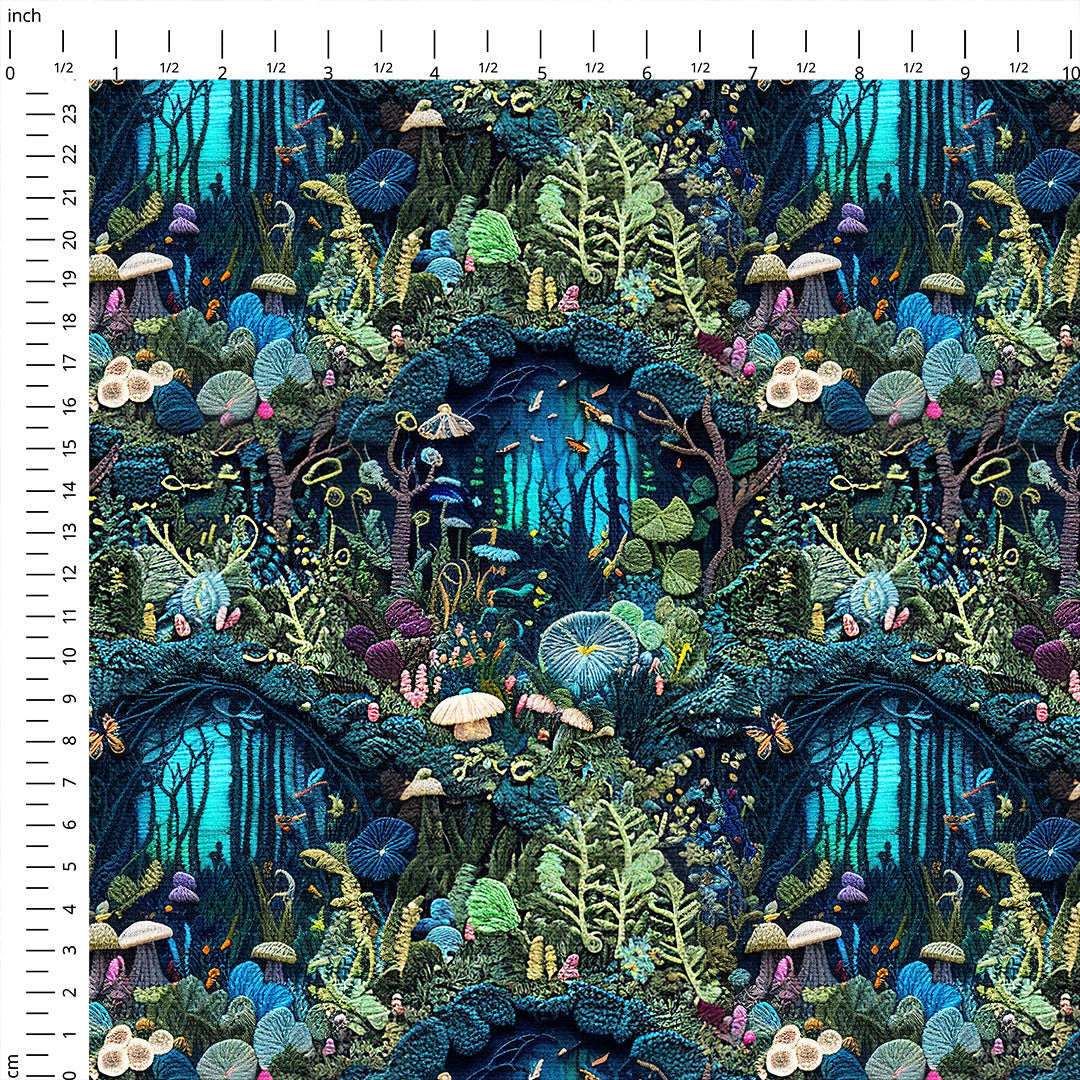 Enchanted Forest Embroidery Fabric