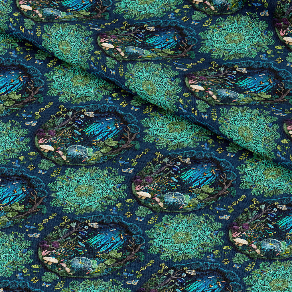 Enchanted Forest Loops Embroidery Fabric