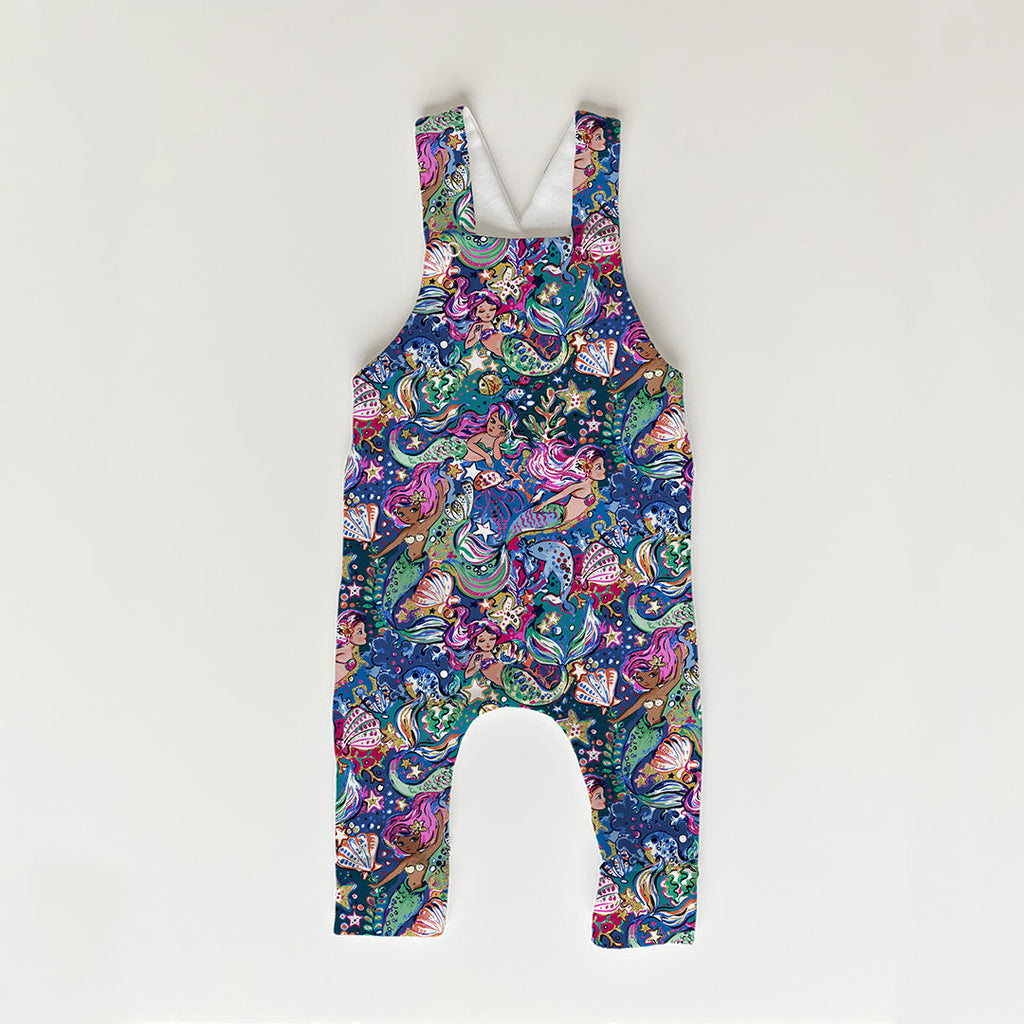 Enchanted Mermaids Navy Fabric