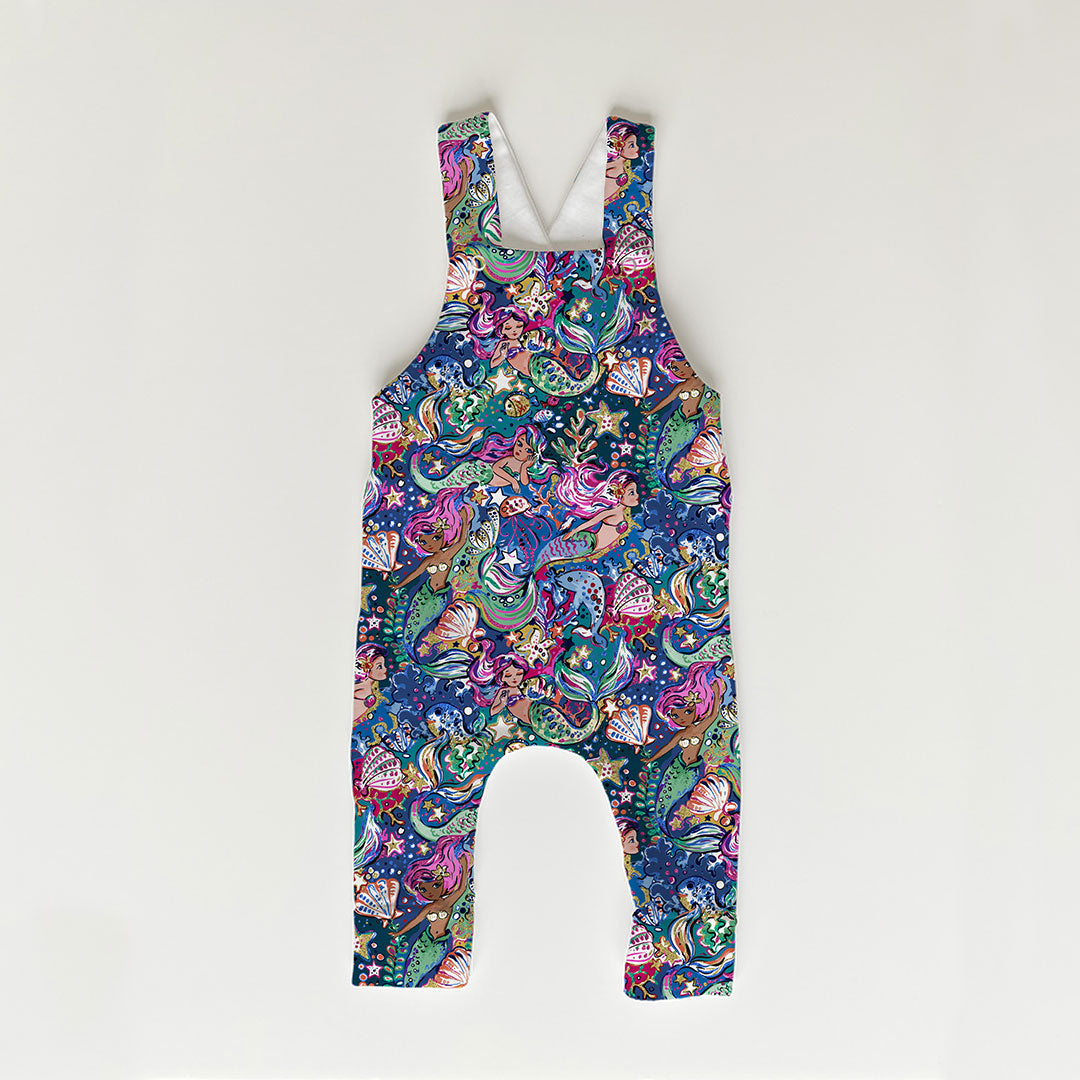 Enchanted Mermaids Navy Fabric