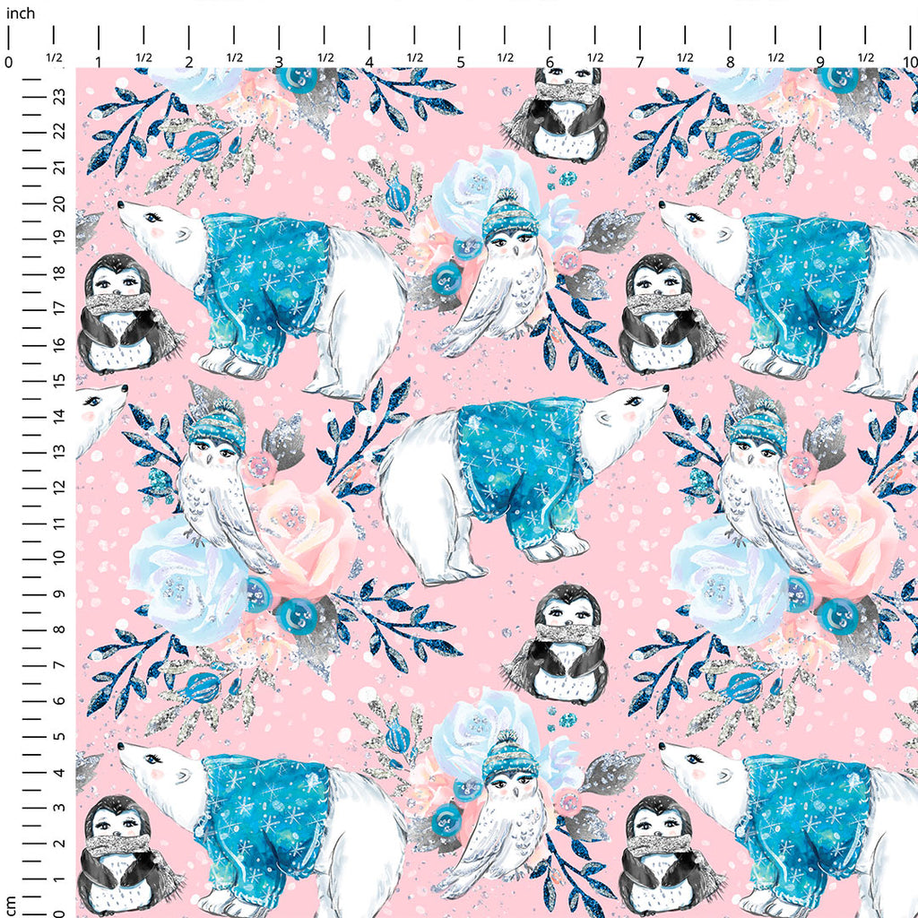 Enchanted Winter Pink Fabric