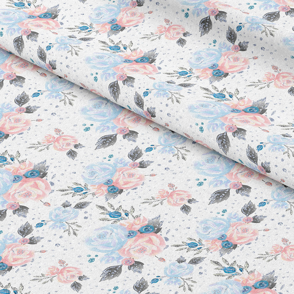 Enchanted Winter Roses Fabric
