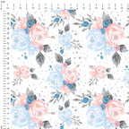 Enchanted Winter Roses Fabric