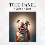 TOTE English Bulldog Fabric Bag Panel