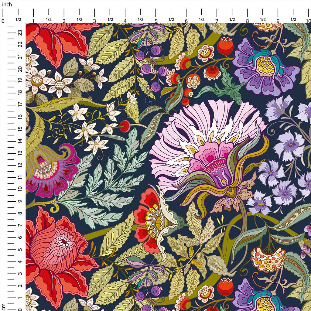 English Garden Navy Fabric