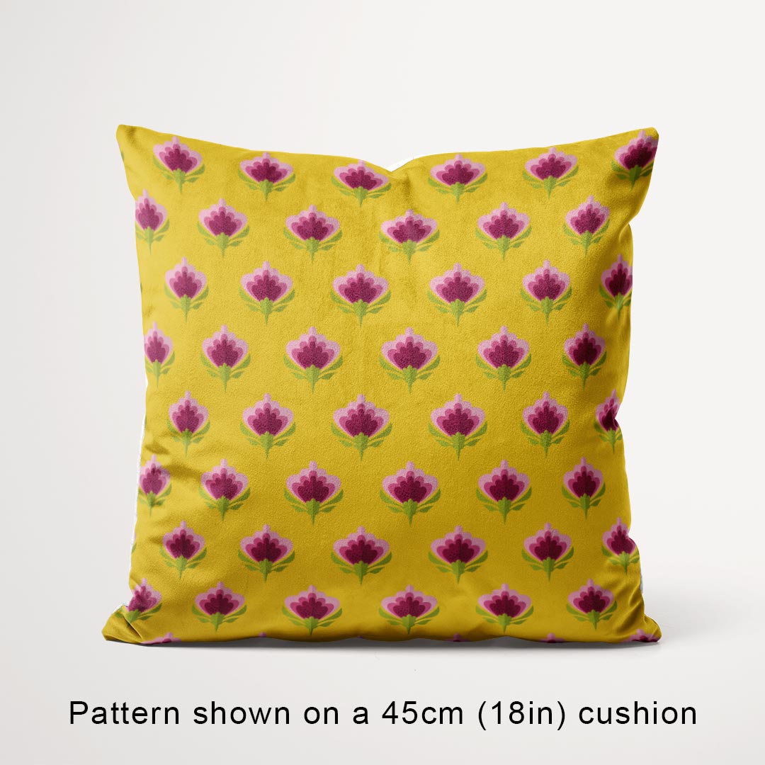 Erika Mustard Ditsy Flowers Fabric