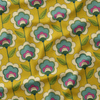 Erika Mustard Flowers Fabric