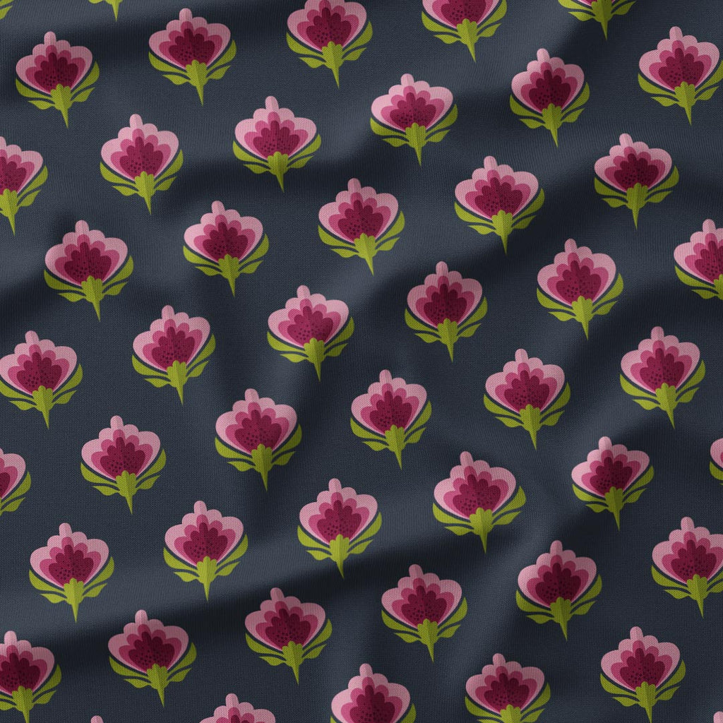 Erika Navy Ditsy Flowers Fabric