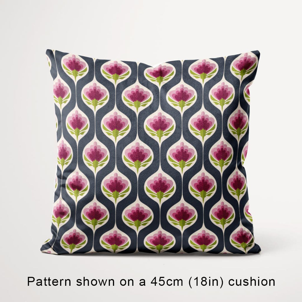 Erika Navy Floral Drops Fabric