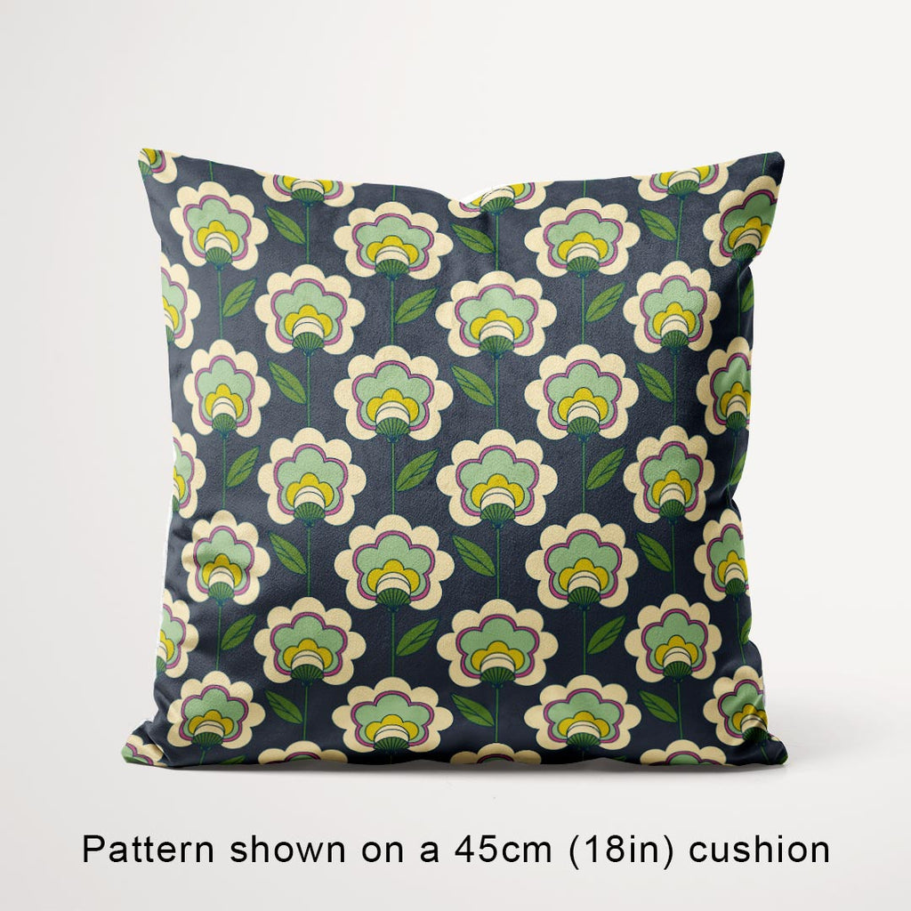 Erika Navy Flowers Fabric