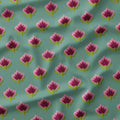 Erika Teal Ditsy Flowers Fabric
