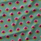 Erika Teal Ditsy Flowers Fabric