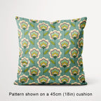 Erika Teal Flowers Fabric