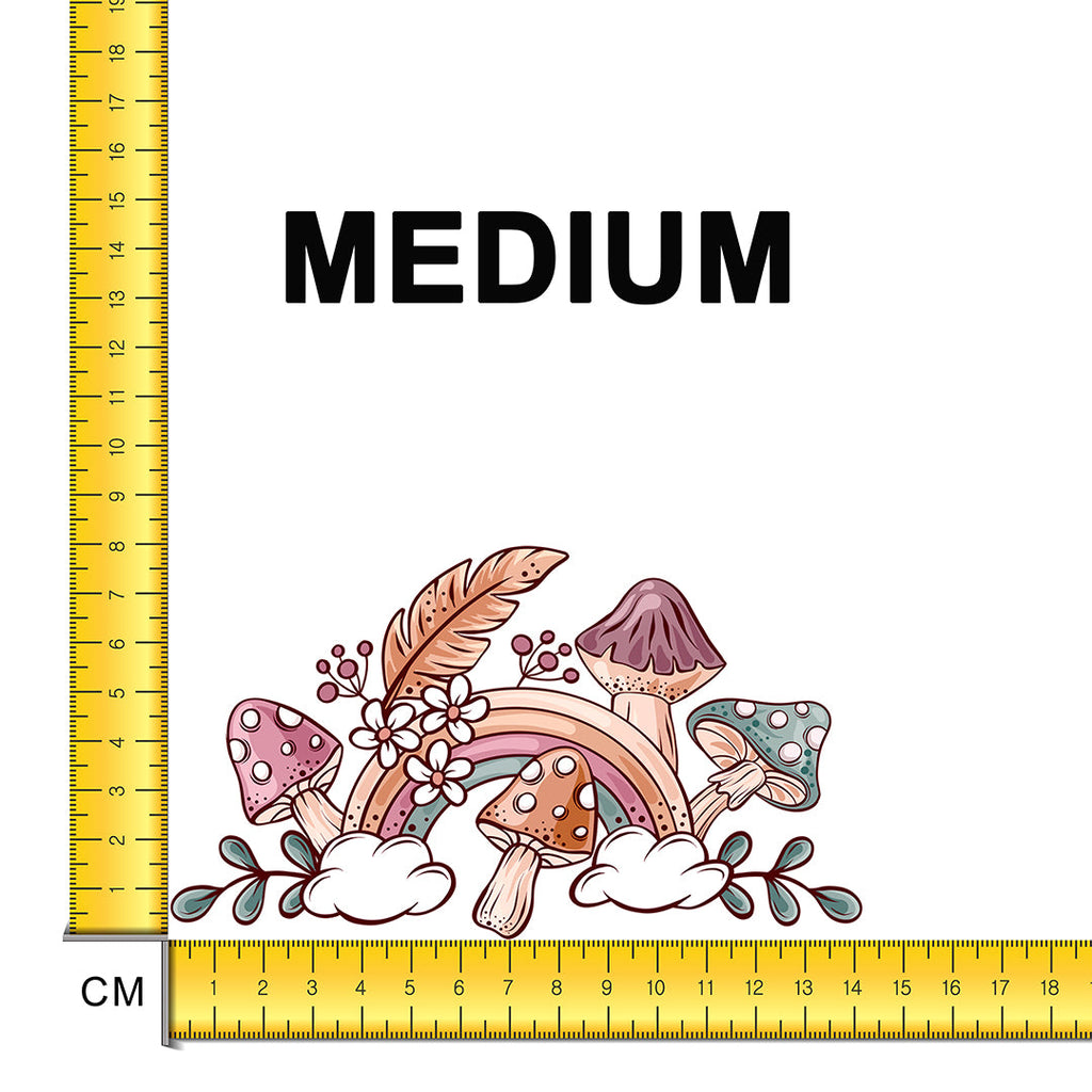 Rainbow Mushroom Iron on Fabric Heat Transfer DTF-89