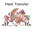 Rainbow Mushroom Iron on Fabric Heat Transfer DTF-89