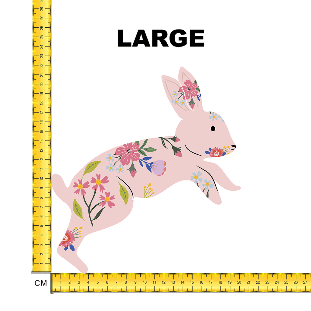Floral Spring Bunny Iron on Fabric Heat Transfer DTF-120