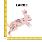 Floral Spring Bunny Iron on Fabric Heat Transfer DTF-120