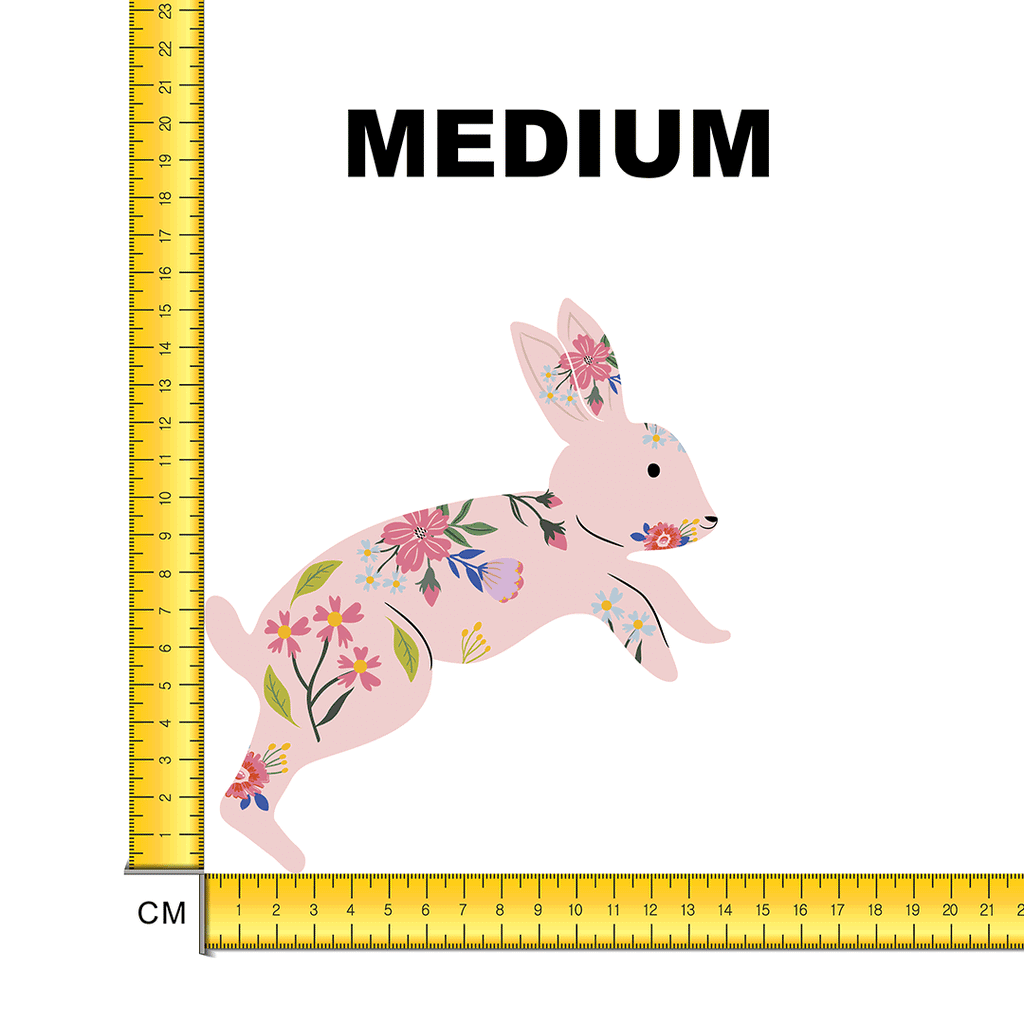 Floral Spring Bunny Iron on Fabric Heat Transfer DTF-120