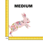 Floral Spring Bunny Iron on Fabric Heat Transfer DTF-120