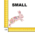 Floral Spring Bunny Iron on Fabric Heat Transfer DTF-120