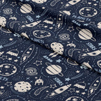 Personalised Rocket Spaceships Fabric