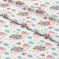 Personalised Flamingo Clouds Fabric