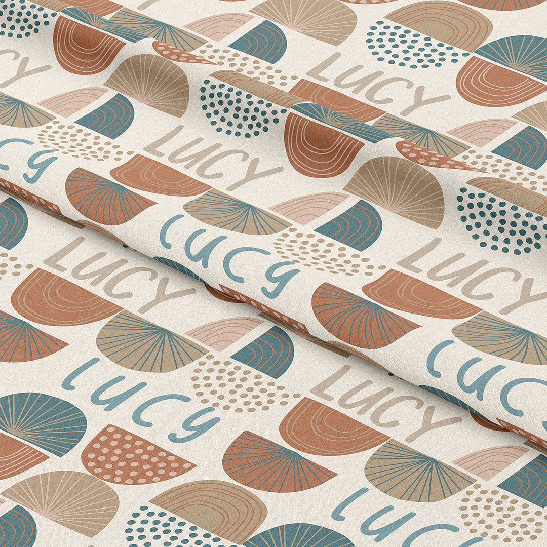 Personalised Retro Shapes Fabric
