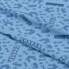 Personalised Dog Blue Fabric