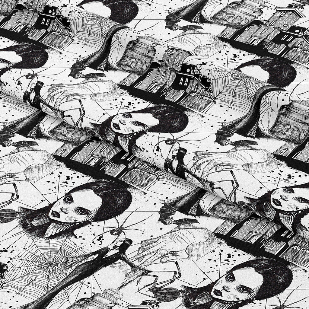 Wednesday Black & White Fabric
