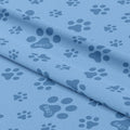 Personalised Paw Prints Blue Fabric
