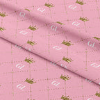 Personalised Royal Initials Pink Fabric