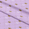 Personalised Royal Initials Purple Fabric