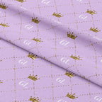 Personalised Royal Initials Purple Fabric