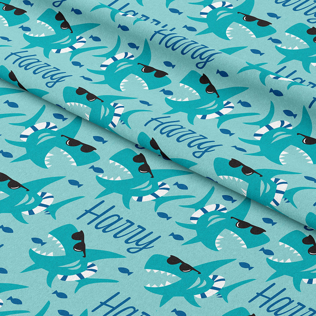 Personalised Sharks Fabric