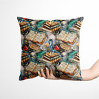 Fantasy Books Grey Fabric