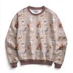 Farm Animals Beige Fabric