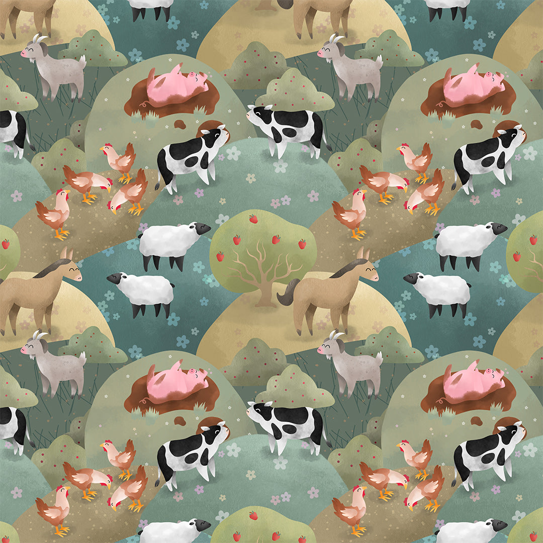 Farm Animals Fabric