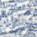 Farm Blue Toile De Jouy Fabric