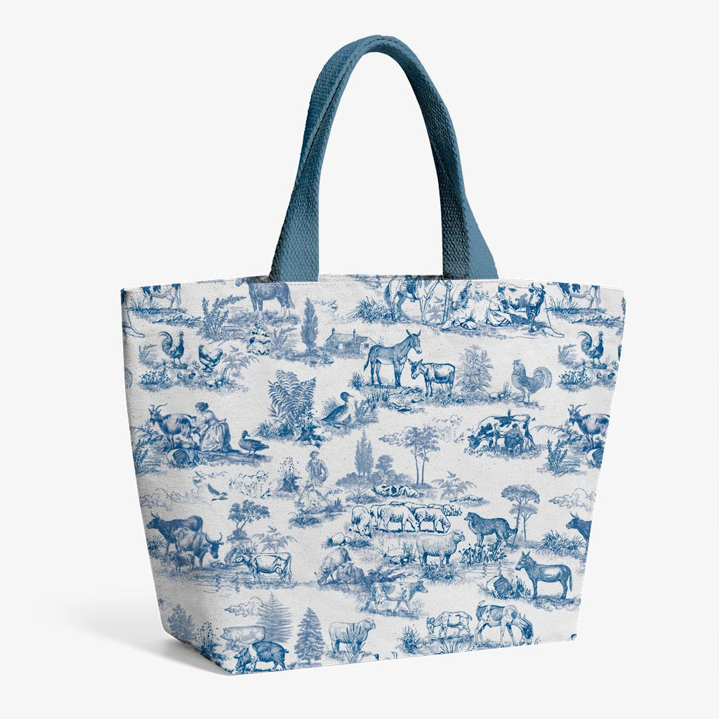 Farm Blue Toile De Jouy Fabric