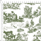 Farm Green Toile De Jouy Fabric