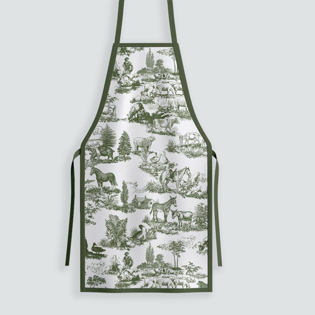 Farm Green Toile De Jouy Fabric
