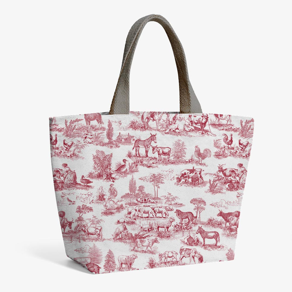 Farm Red Toile De Jouy Fabric